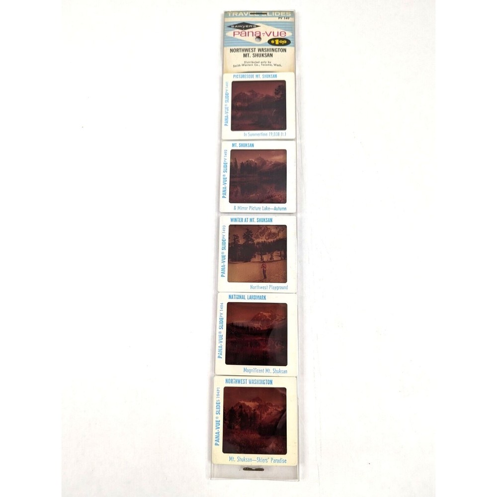 Vintage Sawyers Pana-Vue Slides Northwest Washington Mt Shuksan Lot of 5 PV149